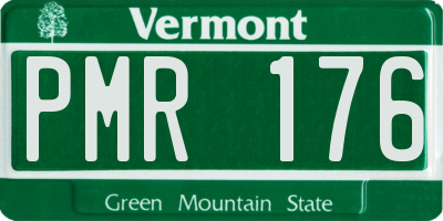 VT license plate PMR176