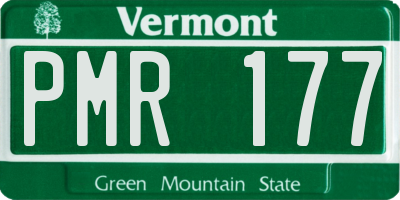 VT license plate PMR177
