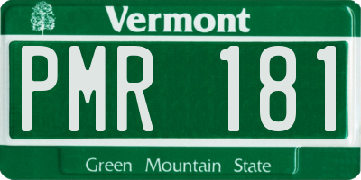 VT license plate PMR181