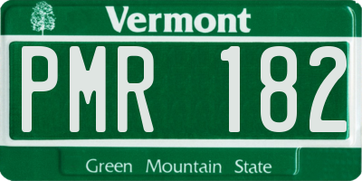 VT license plate PMR182