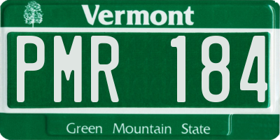 VT license plate PMR184