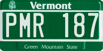 VT license plate PMR187