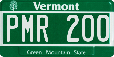 VT license plate PMR200