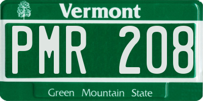 VT license plate PMR208