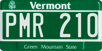 VT license plate PMR210
