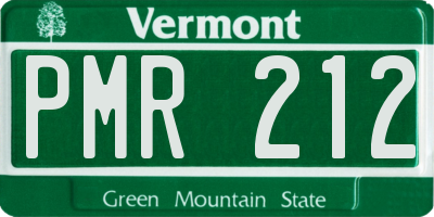VT license plate PMR212