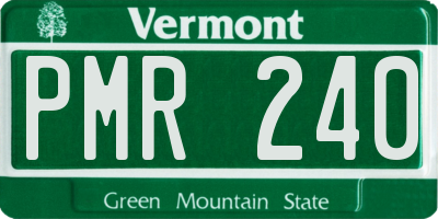VT license plate PMR240