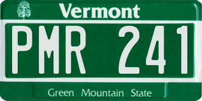 VT license plate PMR241
