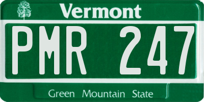 VT license plate PMR247