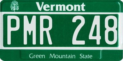 VT license plate PMR248