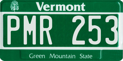 VT license plate PMR253