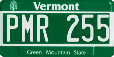 VT license plate PMR255