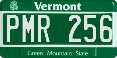 VT license plate PMR256