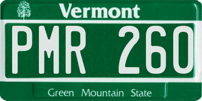 VT license plate PMR260