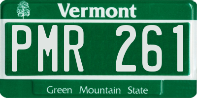 VT license plate PMR261