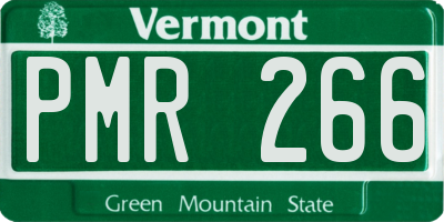 VT license plate PMR266