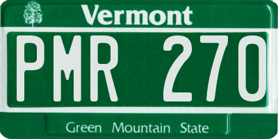 VT license plate PMR270