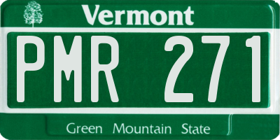 VT license plate PMR271