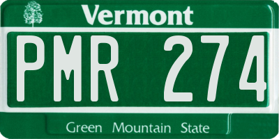 VT license plate PMR274