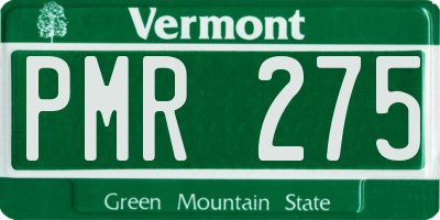 VT license plate PMR275