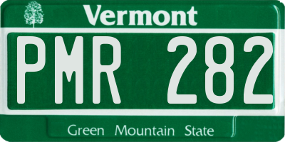 VT license plate PMR282