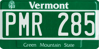 VT license plate PMR285