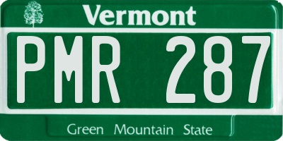 VT license plate PMR287