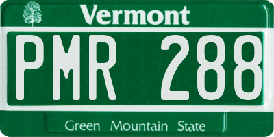 VT license plate PMR288