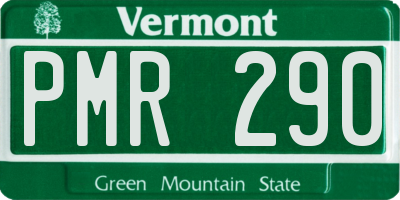 VT license plate PMR290