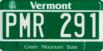 VT license plate PMR291