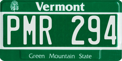 VT license plate PMR294