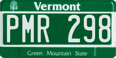VT license plate PMR298