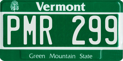 VT license plate PMR299