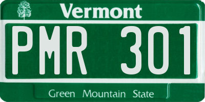 VT license plate PMR301