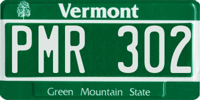 VT license plate PMR302