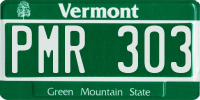 VT license plate PMR303