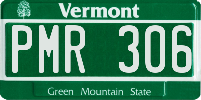 VT license plate PMR306