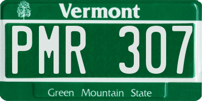 VT license plate PMR307