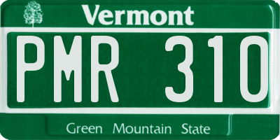 VT license plate PMR310