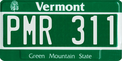 VT license plate PMR311