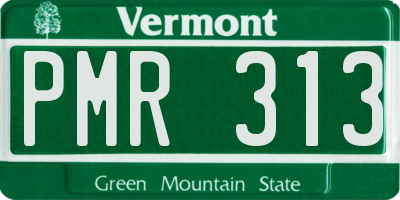 VT license plate PMR313