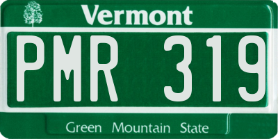 VT license plate PMR319