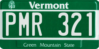 VT license plate PMR321