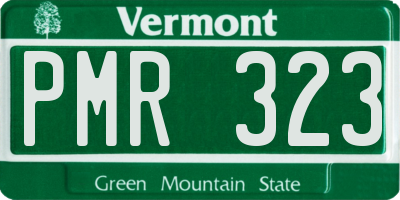 VT license plate PMR323