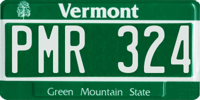 VT license plate PMR324