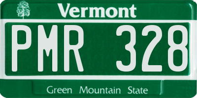 VT license plate PMR328