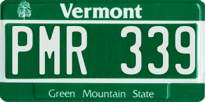VT license plate PMR339