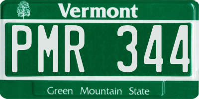 VT license plate PMR344