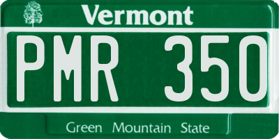 VT license plate PMR350