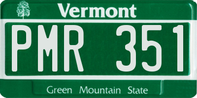 VT license plate PMR351